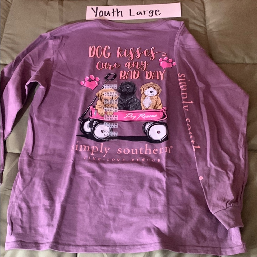 2/$25 Simply Southern Purple Long Sleeve Tee
